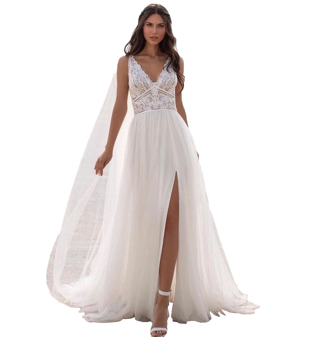 Vestido de playa vestido de organza vestidos de novia