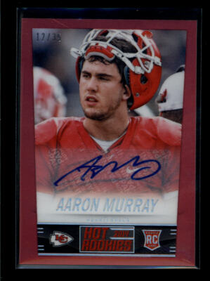 AARON MURRAY 2014 PANINI SCORE HOT ROOKIES RED AUTO #12/35 (BV=$25) AG6472