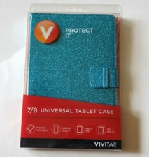 Vivitar Universal Glitter Sparkle Tablet Case 7"/8" Fashion Tablet Protector NEW