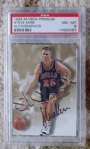 1998 Skybox Autographics Steve Kerr Auto (on-card) PSA 8 (with Skybox ...