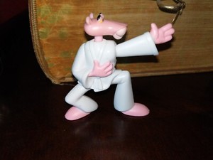 Burger King Karate Pink Panther Action Figure 2008 Cake Topper