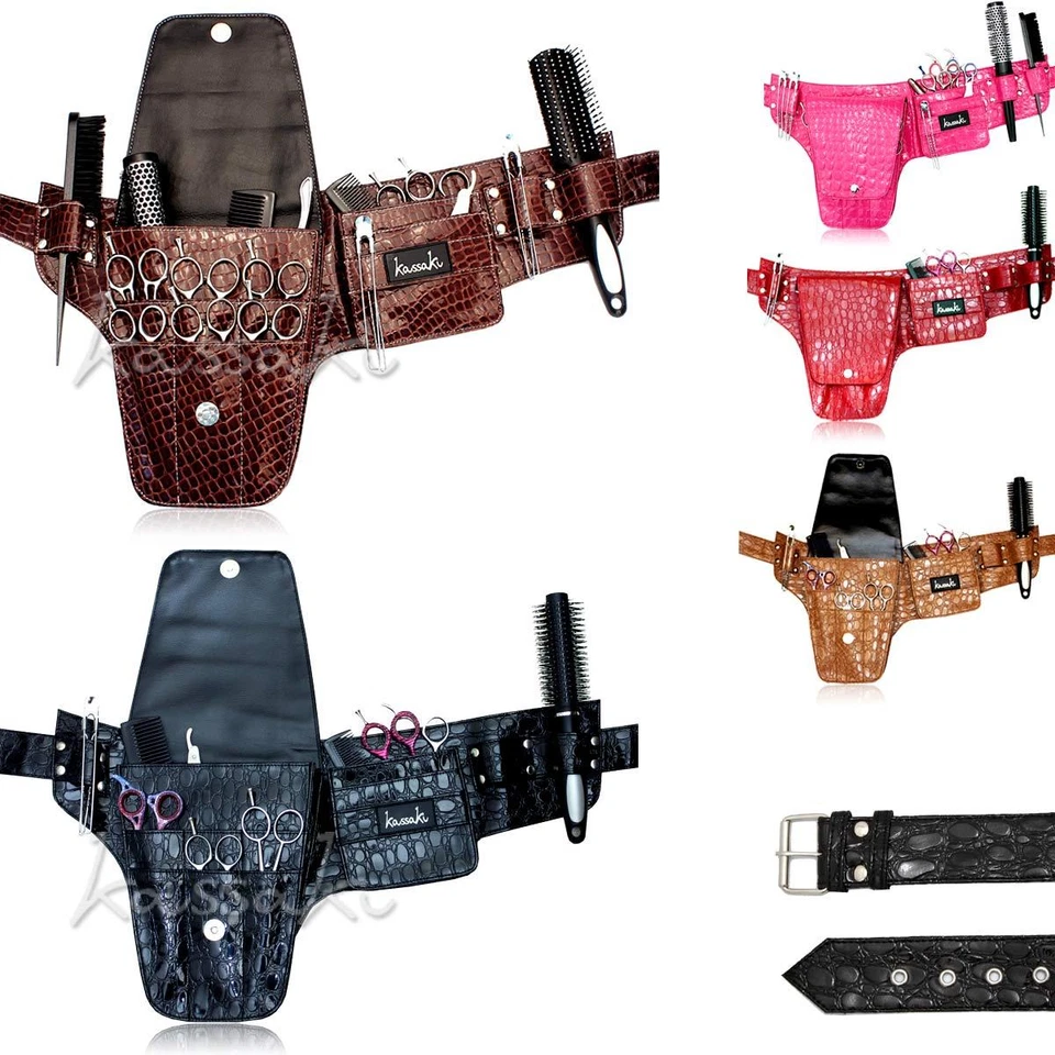 HAIRDRESSING SCISSORS TOOLBELT SCISSOR HOLDER HOLSTER / BELT POUCH BAG KASSAKI