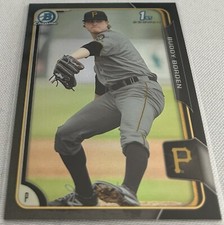 2015 Bowman Chrome Baseball Buddy Borden Pittsburgh Pirates Black Refractor
