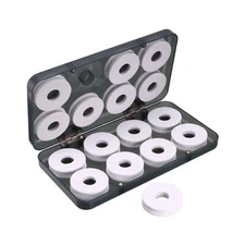 White Foam Fishing Line 16 PCS Bobbin Spools with Plastic Box Case