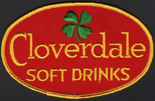 Vintage uniform patch CLOVERDALE SOFT DRINKS 4 leaf clover new old stock n-mint+