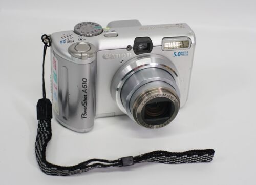 Canon PowerShot A610 Ai AF Digital Camera 5 MP 4x Zoom - Silver - Picture 2 of 5