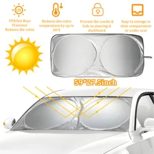 Foldable Car Front Rear Window Windshield Sun Shade Shield Cover Visor UV Block