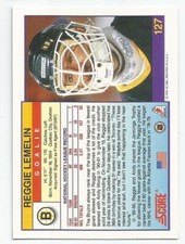 REJEAN LEMELIN 1991-92 SCORE CARD NM-MT CONDITION
