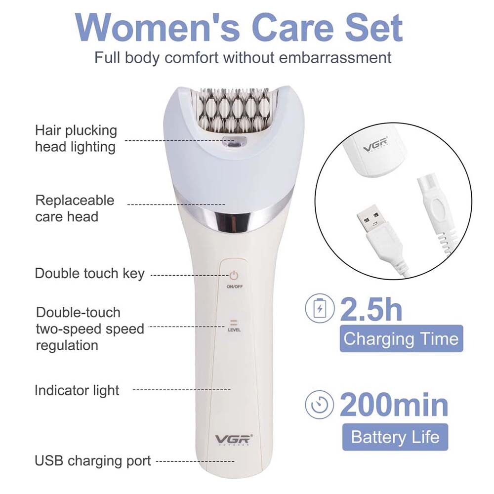 Epilator for Women, 5 in 1 Epilators Wet Dry Hair Removal with LED Lights NEW eBay