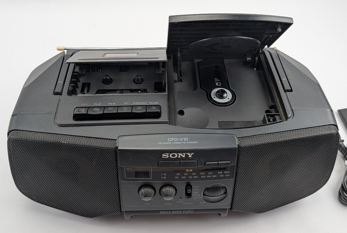 Sony CFD-V10 Portable AM/FM Stereo Radio CD Cassette Recorder Mega