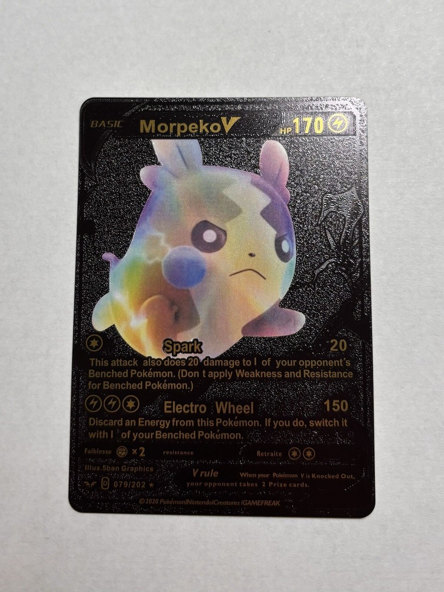 Morpeko V - Spark - Black Foil - Fan Art - Display Card 079 Morpeko V - Spark - Black Foil - Fan Art - Display Card 079