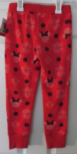 DISNEY MINNIE MOUSE RED SNOWFLAKE PANTS - ELASTIC WAIST - SIZE 6- NEW WITH TAGS - Picture 3 of 4