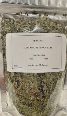 Moringa Leaf Organic Dried Cut / Farm Fresh Packed USA Free Ship