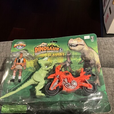 Adventure Planet Dinosaur Discovery Expedition Playset Man,Dino,Motorcycle 