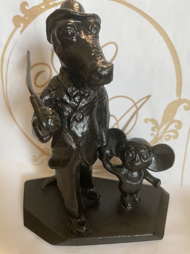 Vintage Soviet Metal Figurine Statuette Sculpture Crocodile Gena & Cheburashka - Picture 9 of 9