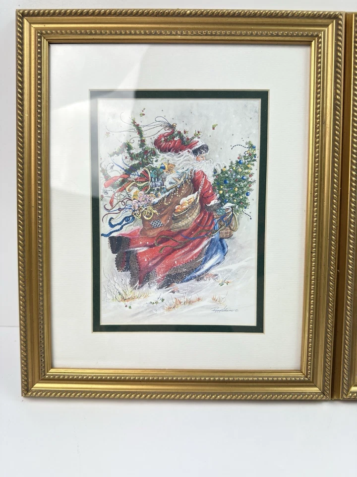 Two Framed/Signed Peggy Abrams Christmas Prints - Image 2 of 4