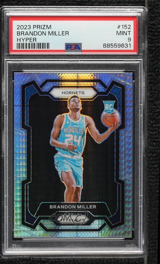 2023-24 Panini Prizm Hyper Prizm Brandon Miller #152 PSA 9 MINT 2l4
