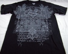 Mens NWT DC Comics Originals Super Hero Superman Black T Shirt Size S M