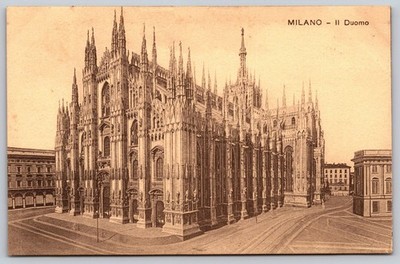 Vintage Milano Il Duomo Postcard 1908 Italian Gothic Cathedral A315