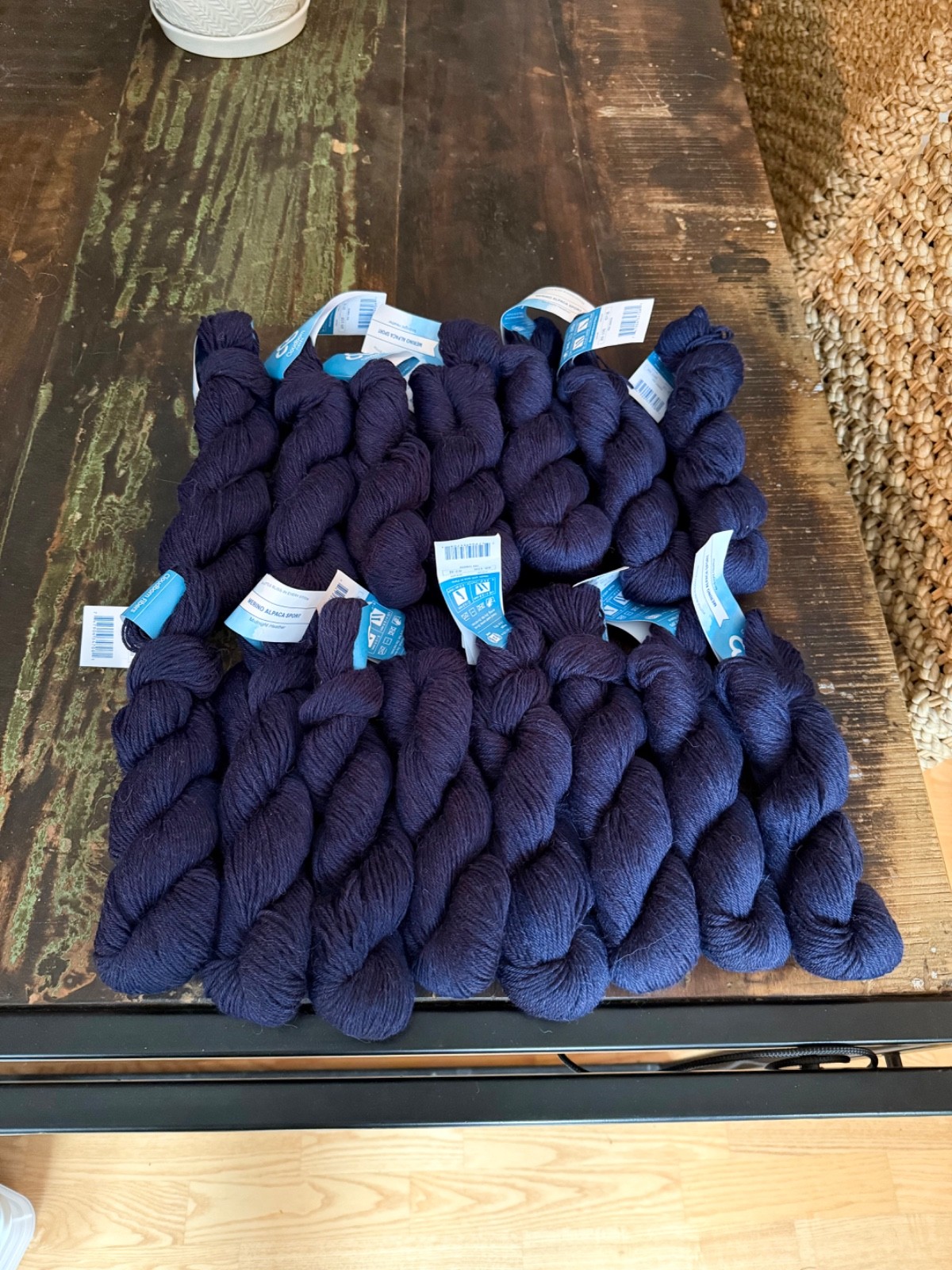 Cloudborn Merino Alpaca Sport Lot of 15 Midnight Heather