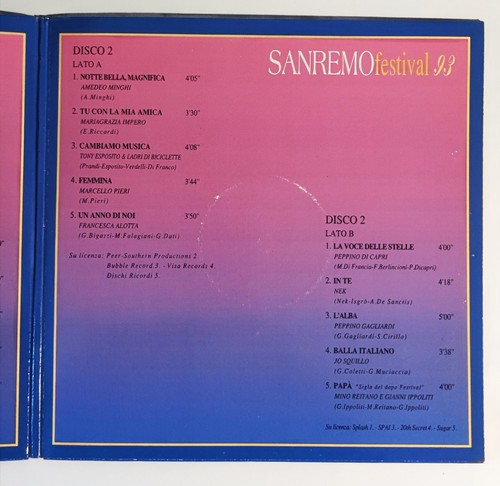 Festival di Sanremo 1993 - Verschiedene Künstler - 2 x LP Italien 1993 Erstdruck - Bild 5 von 9