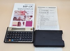 Vintage Hewlett-Packard HP 12C Financial Calculator Gold w/ Original Case Tested