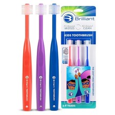 Oral Care Kids Toothbrush with Soft Bristles and Round Head, for a Child Appr...