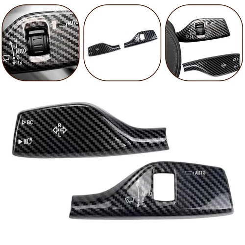 1 Set Lasting Carbon Fiber Car Wiper Automotive Turn Signal Switch Cover for BMW - Picture 5 of 7