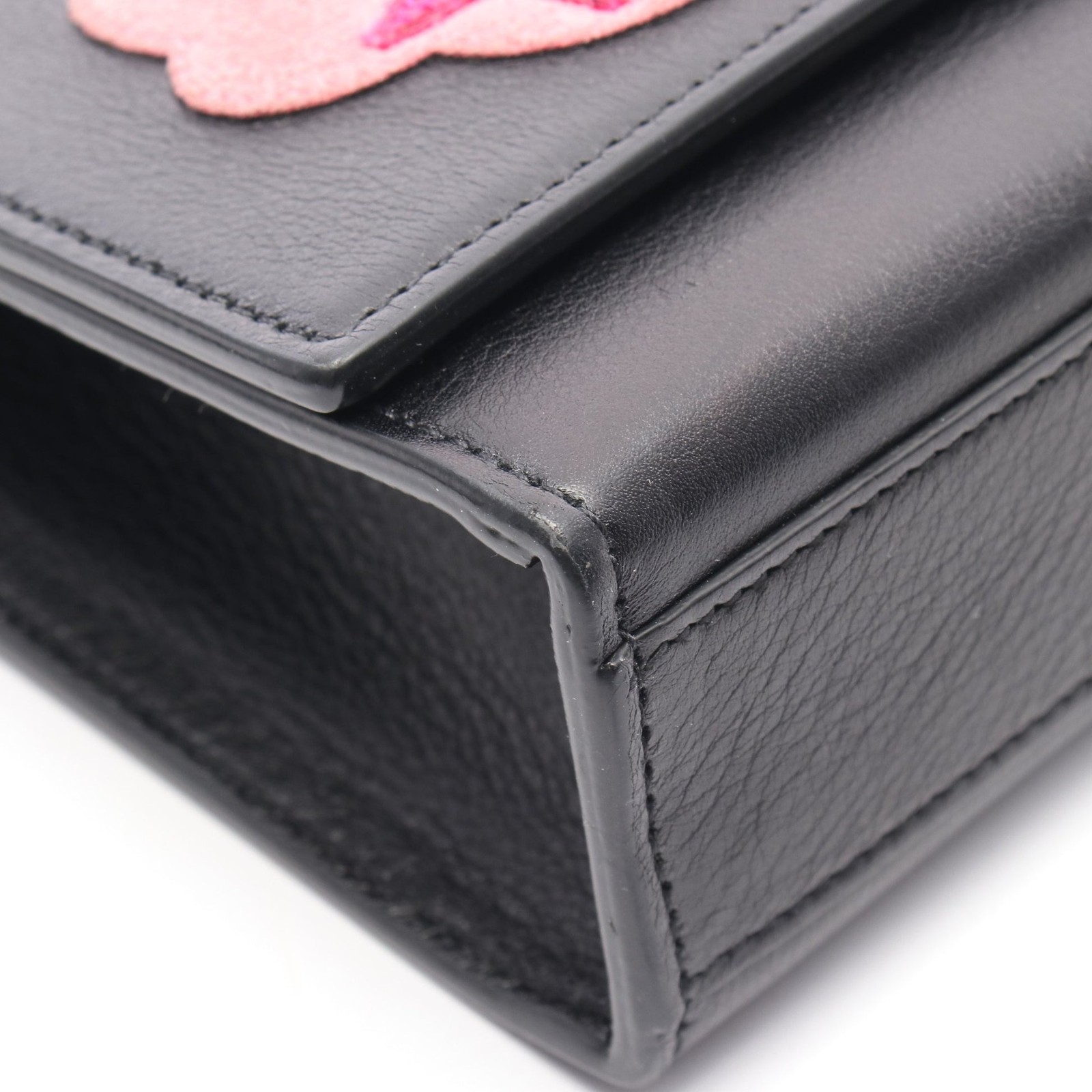 【BORSA】SAINT LAURENT PARIS Kate Borsa a tracolla media a catena in pelle nera