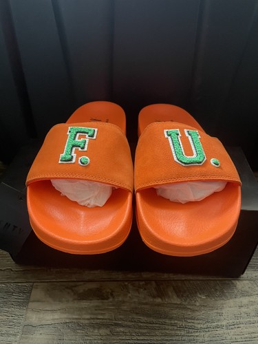 Puma Fenty X Rihanna Surf Slide Women’s Size 5 Orange Suede Slip On Sandals