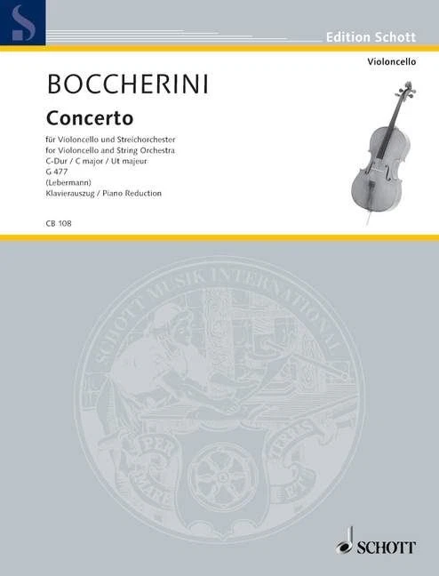 Concerto No. 1 C Major G 477 Luigi Boccherini Piano Reduction Cello and String O - Image 3 of 4