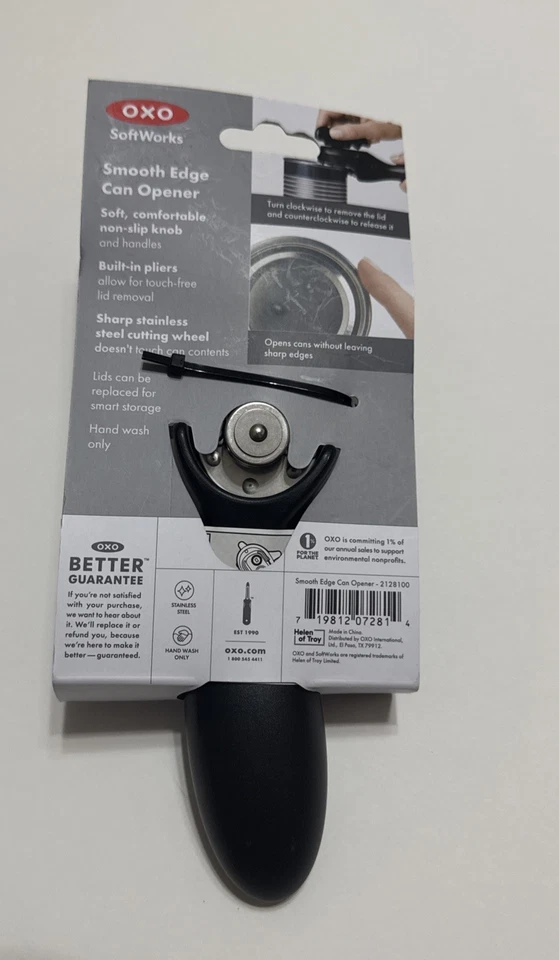 Abridor de latas Oxo SoftWorks borde liso alicate de tapa incorporado nuevo en paquete sellado Foto 2 de 4