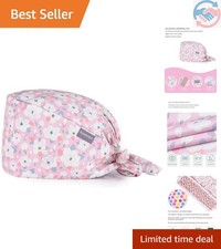 Scrub Caps for Women, Adjustable with Side Buttons, Cute