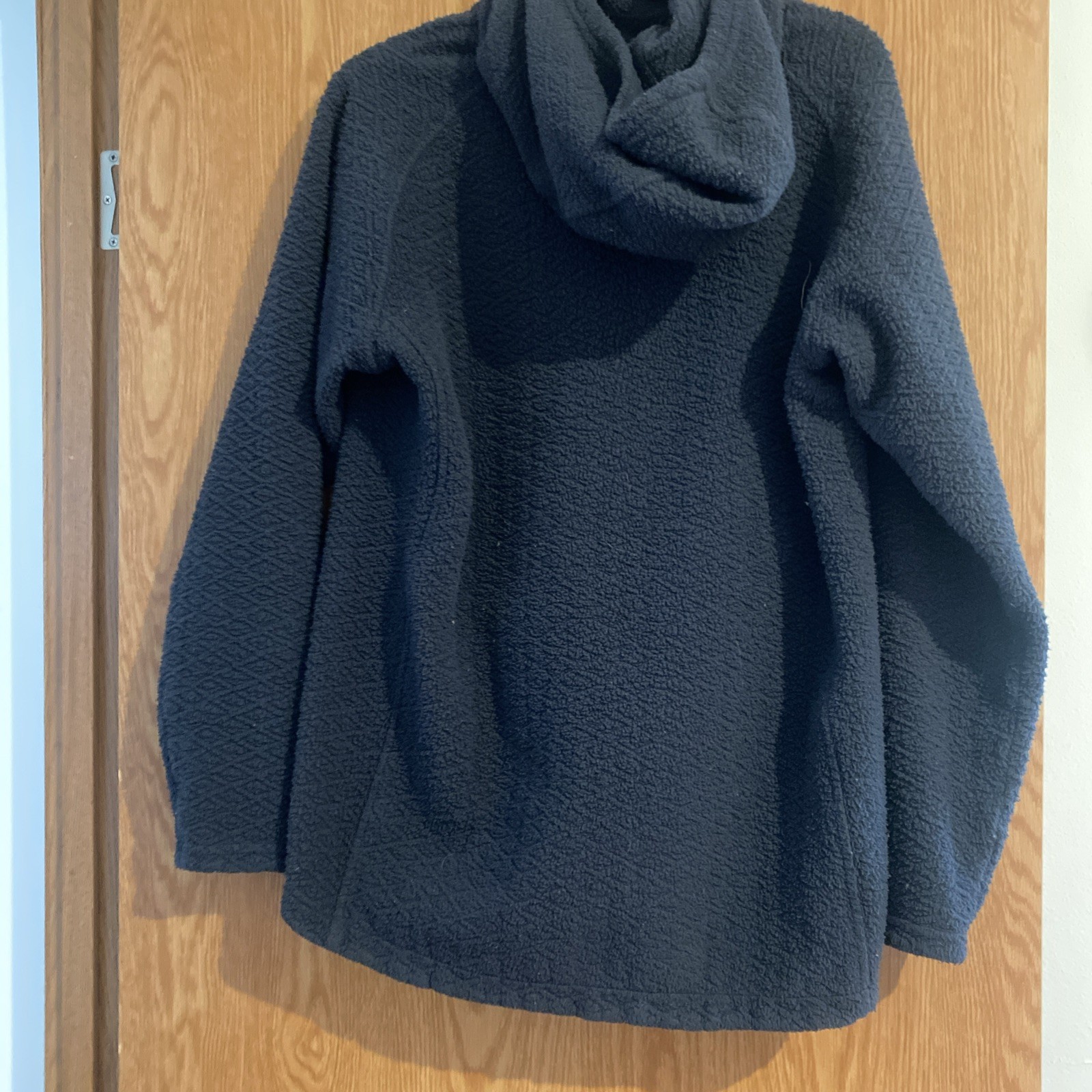 Patagonia Fleece Hoodie Sweatshirt Mens XL Blue Textured Pullover Geometric thumbnail 5