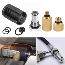 Fits 6.0L Ford Powerstroke IPR Valve Socket + Air Test Fitting Fuel Rail Adapter