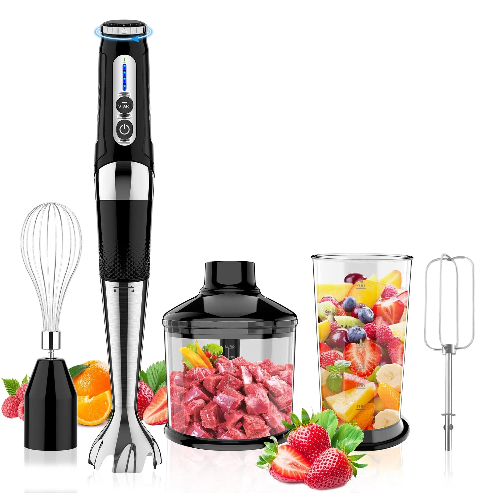 Cordless Immersion Blender, 4-in-1 Electric Hand Blender with 21-Speed & 3-An...
Opens in a new wind