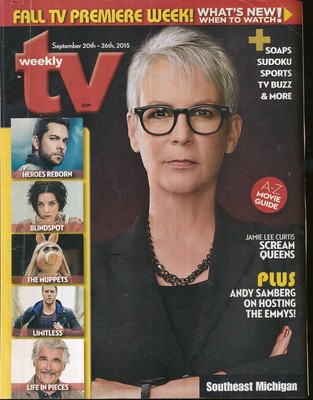 TV WEEKLY 2015 SEPT. 20-26 JAMIE LEE CURTIS (FAIR/GOOD COND) (READ)
