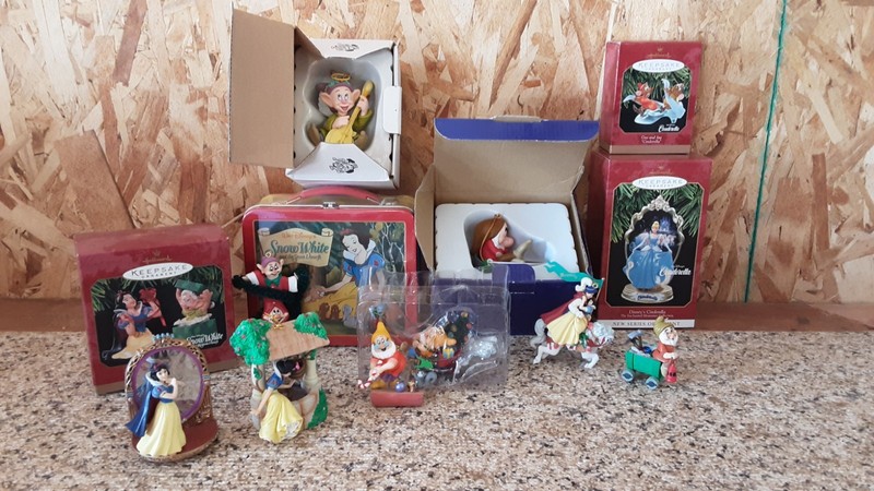 Lot of 13 New Disney/Hallmark Snow White and Cinderella Ornaments - GIANT SALE!