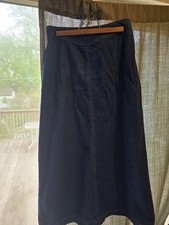 Womens Size 8 Mid Length Denim Blue Jean Skirt Cotton Koret Brand Vintage Y2K C4