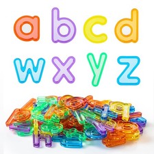 78 Pcs Translucent Letters and Numbers   Plastic Alphabet Letters for Kids   ...