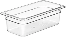 PACK of 4  - Cambro 34CW135 Camwear 1/3 Size 4in Deep Polycarbonate Food Pan