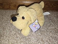Vintage Rare Ever Glow Puppy Dog Terry Cloth Beanbag Plush