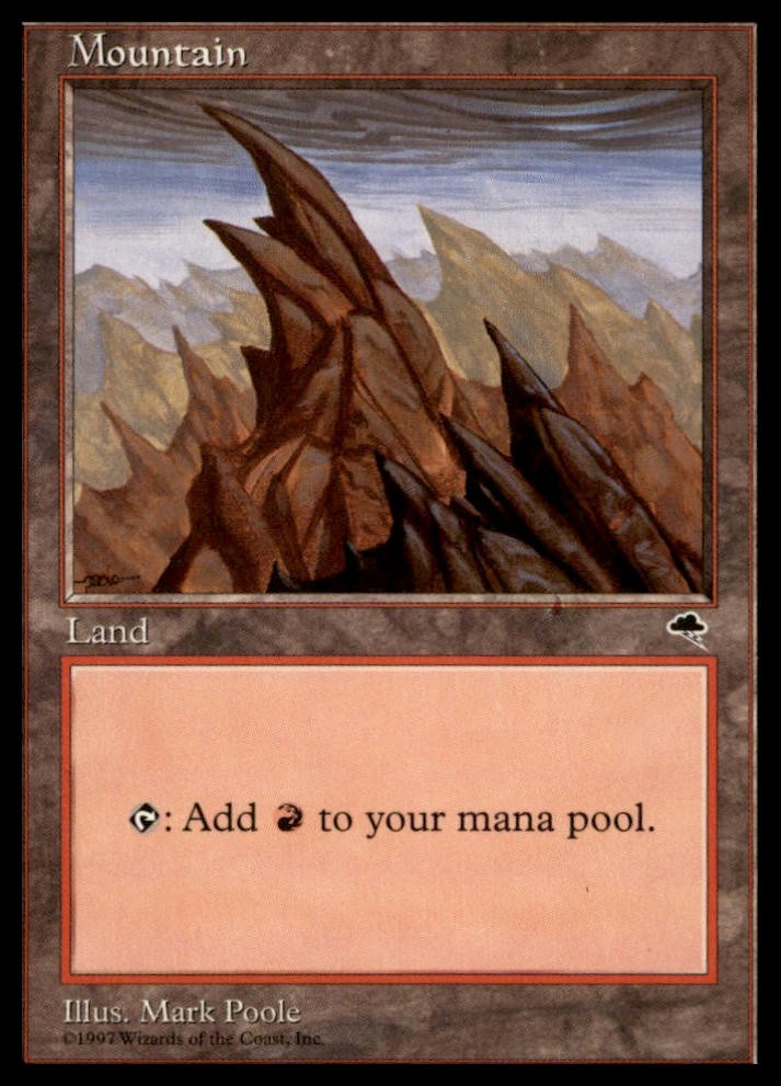 Mountain (Left) 346 Land Tempest Magic: The Gathering Lightly Played
