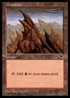 Mountain (Left) 346 Land Tempest Magic: The Gathering Lightly Played