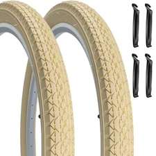 2 Pack 26"x2.125" Beach Cruiser Replacement Tires for City Hybrid Bicycles
