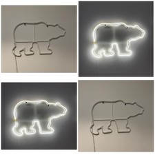John Lewis Neon Polar Bear Light, White, Suitable For Indoor and Outdoor Use
