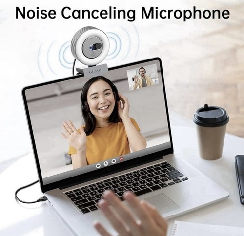 GUSGU G910 2K Quad HD Webcam for PC, with Microphone & Light & Privacy Cover - 第 4/8 張圖片