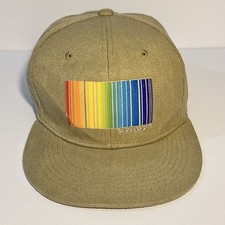 Gay Pride Hat Cap SnapBack Khaki Rainbow To Be Yourself Baseball Unisex PreOwned