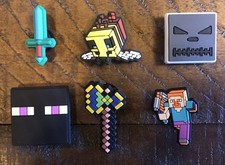 Minecraft Jibbitz Shoe Charms For Crocs. Lot Of 6.
