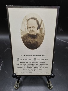 antique French funeral prayer card 